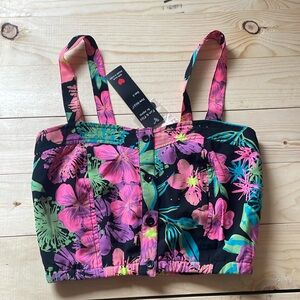 NWT Hawaiian floral crop top